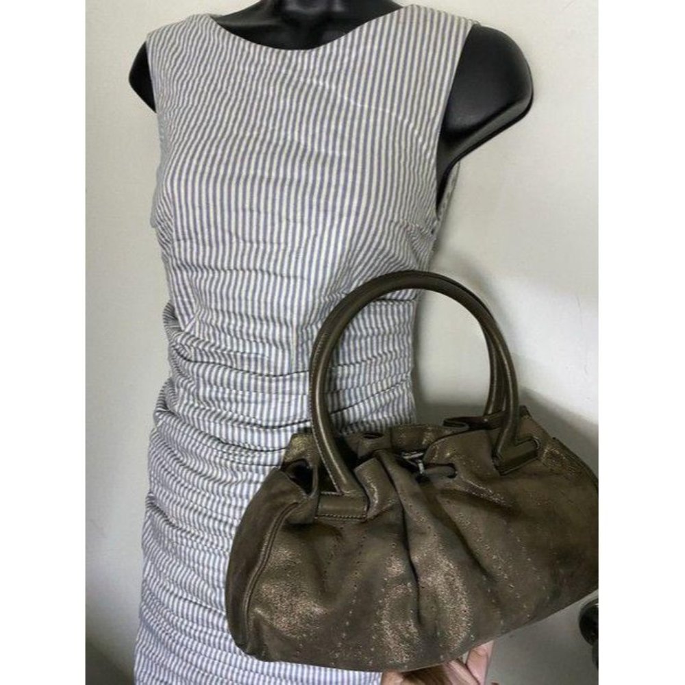 salvatore ferragamo handbag bronze shoulder bag - Picture 8 of 12